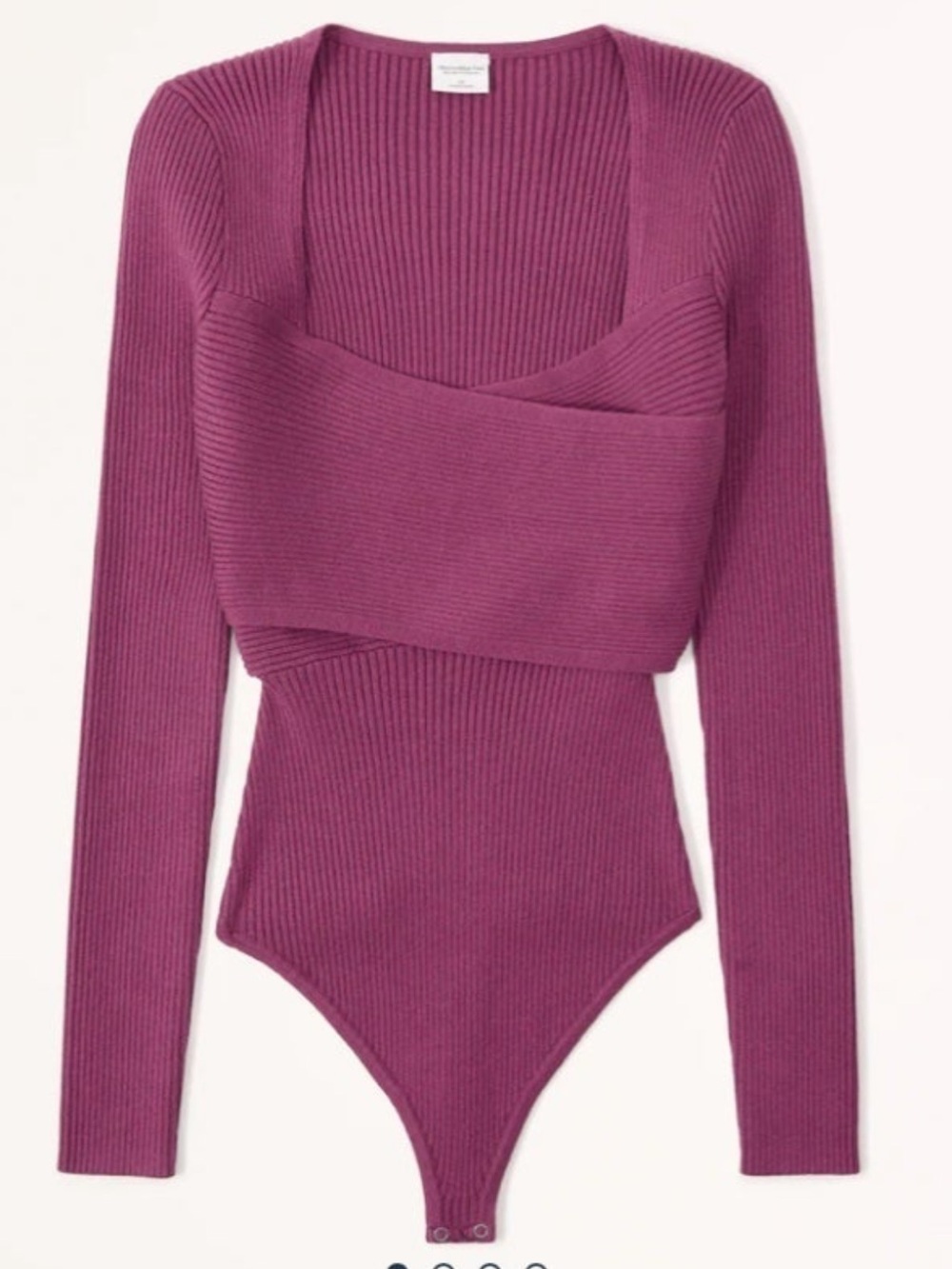 Abercrombie & Fitch Dark Pink Ribbed Bodysuit